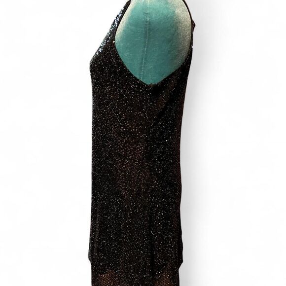 Vintage Women's Betsy & Adam Black Sequin Mini Dress Size Small - Picture 2 of 7